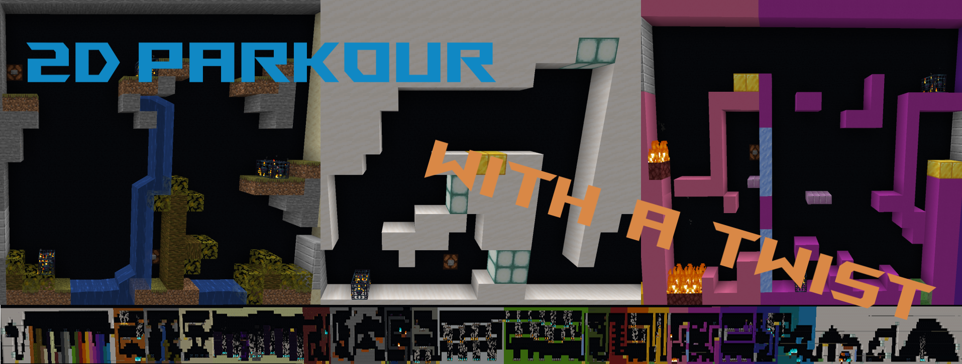 Tải về 2D Parkour With a Twist cho Minecraft 1.16.1